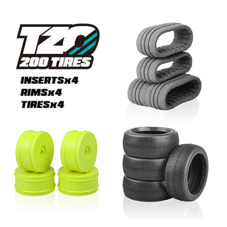 201 Car Set Non-Glued (Tires + Inserts + Rims)