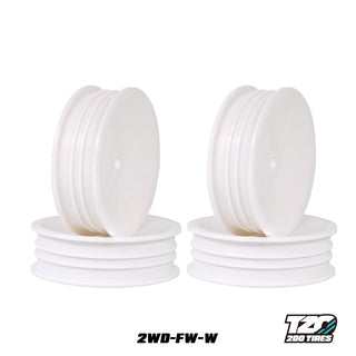 White 1/10 2WD 2.2 Front wheels 4pcs/bag