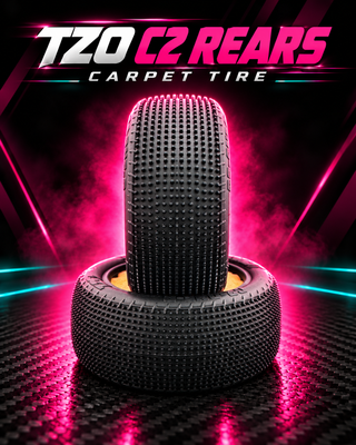 Rear Buggy Carpet Tire + with Foam (1 Pair)1/10