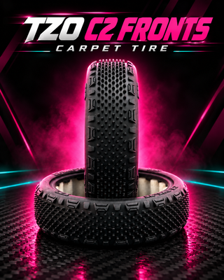 Slim 2WD Front Buggy Carpet Tire + with Foam (1 Pair)1/10