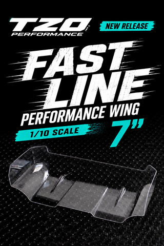 1/10 FastLine  Aero Lexan Performance Wing – 7” Pre-Cut