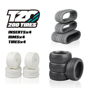 201 Car Set Non-Glued (Tires + Inserts + Rims)