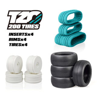 201 Car Set Non-Glued (Tires + Inserts + Rims)