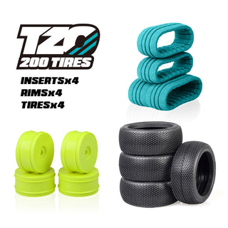 202 Car Set Non-Glued (Tires+Inserts+Rims)
