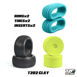 T202 Clay Truggy Non-Glued Pair (2pcs)