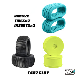 T402 Clay Truggy Non-Glued Pair (2pcs)